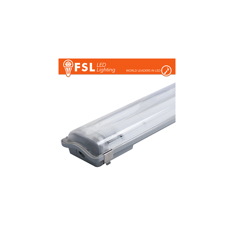 Plafo Stagna Porta tubo T8 IP65: 2 tubo 120cm