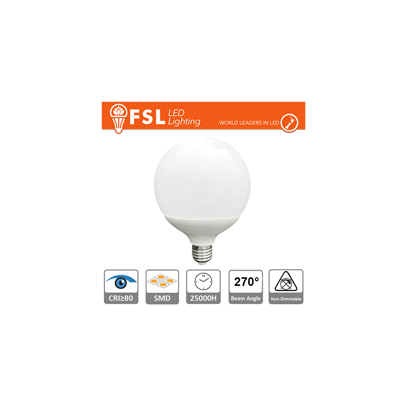 Lampada Globo 12cm - 24W 6500K E27